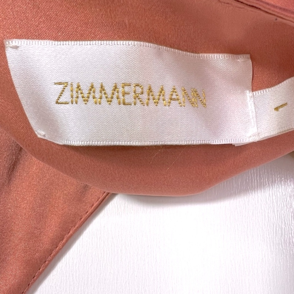 Zimmermann Winsome Satin Slip Midi Dress in Dusty Rose - Picture 10 of 11